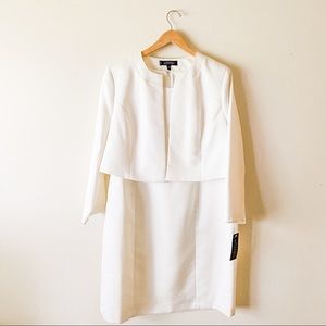 NWT Kasper Dress Suit with Jacket White Sz 20